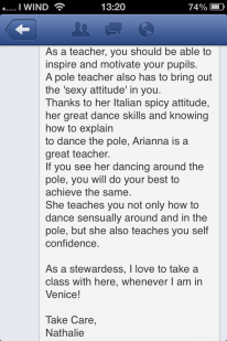 Message from Nathalie